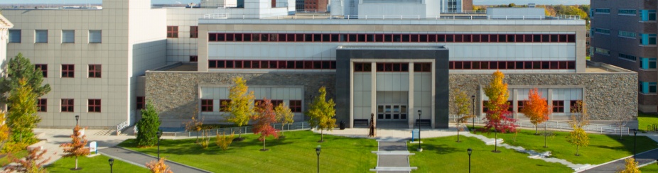 Squire Hall from the Quad. 