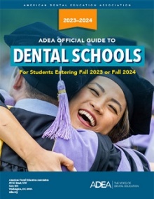 * ADEA Dental Guide Image showing a dental graduate hugging a professor. 