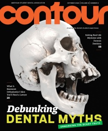 ASDA Contour Cover Letter showing a skull with teeth. 