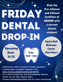 image - Flyer for Friday Dental Drop-In. 