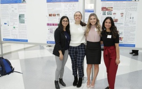 dental students attending student research day. 