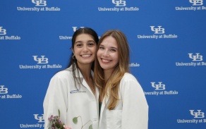 current dental students attending their white coat ceremony. 