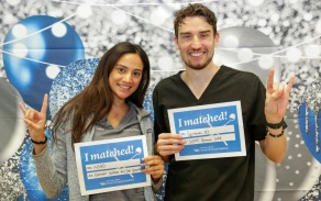 current dental students at their Match Day Ceremony. 