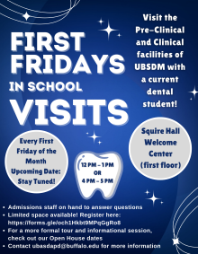 Flyer for First Fridays in School Visits. 
