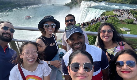 Students visiting Niagara Falls.
