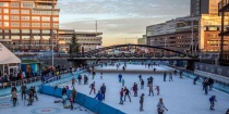Canalside Ice Rink during the winter. 
