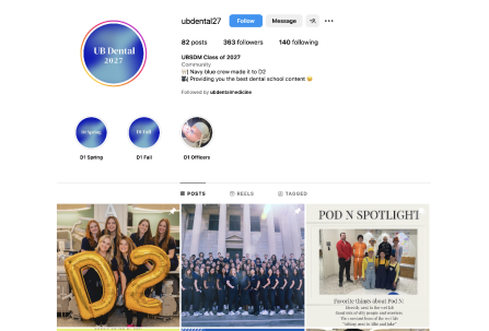 * image of the Class of 2027 Instagram page. 