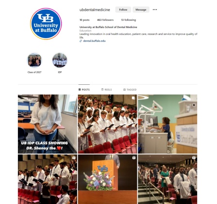 ubdentalmedicine Instagram account.