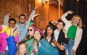 students having fun at the AADMD Inclusive Fashion Show 2023. 