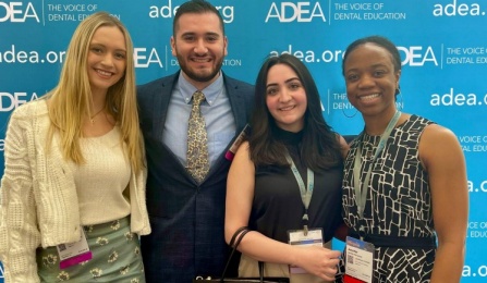 Members of ADEA Club posing at an event. 