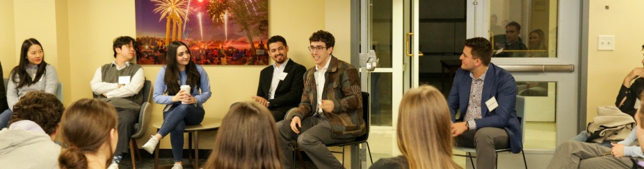 * UB SDS Students speaking with admitted students.