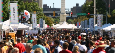 * an image of crowds gathered at the Taste of Buffalo.
