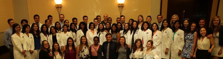"dental students in white coats". 