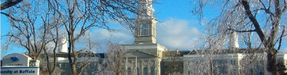 Picture of University at Buffalo's South Campus during the winter. 