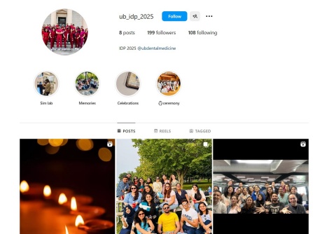 International Dentistry Program Class of 2025 Instagram Page. 