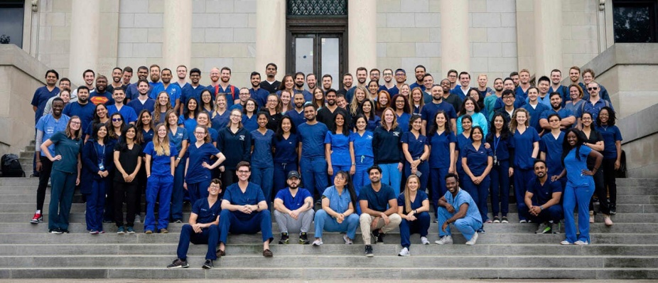 "mascot with students". 