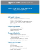 Zoom image: Schools and institutions involved in UB's Clinical and Translational Research Center.