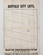 A map of Buffalo city property from the year 1845. 