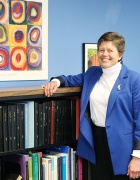 Portrait of UB researcher Jo Freudenheim. 