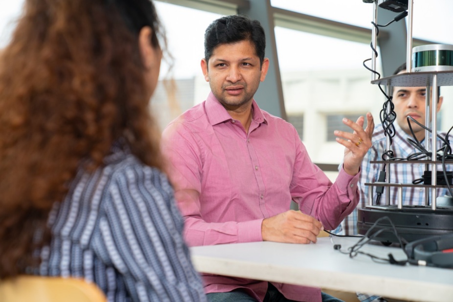 Zoom image: Karthik Dantu, PhD,assistant professor in the Department of Computer Science and Engineering, is one of 11 UB faculty members who received a 2019 National Science Foundation CAREER Award. Credit: Douglas Levere / University at Buffalo 