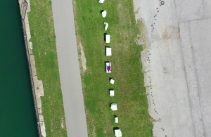birds eye view of woman dancing. 