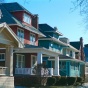 A row of houses in Buffalo's University Heights neighborhood. 