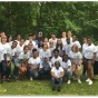 Large group photo from summer 2019 of the undergraduate members of CLIMB UP, the biosciences diversity program. 