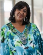 Portrait of UB social work researcher Kelly Patterson. 