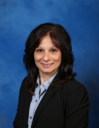 Portrait of Mary Bush in lab. 