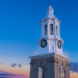 Hayes Hall clocktower on South Campus. 